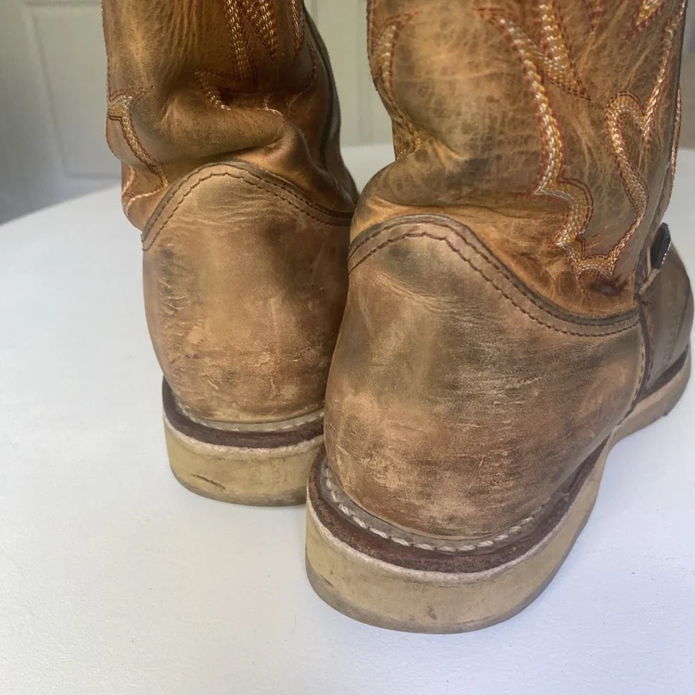 Double-H Dwight Steel Toe Work Boot Brown Men's Size 10.5 D Made In USA
